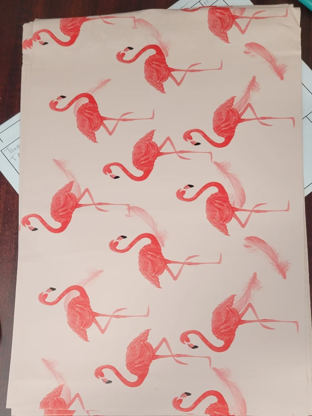 20 Flamingo Print Poly Mailers  10x13